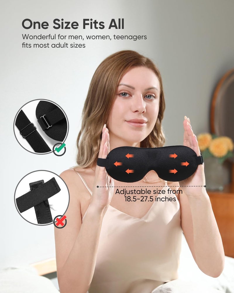 LKY DIGITAL Sleep Mask for Side Sleeper 3 Pack, Blackout 3D Eye Mask for Sleeping, Night Blindfold for Men Women - Image 5