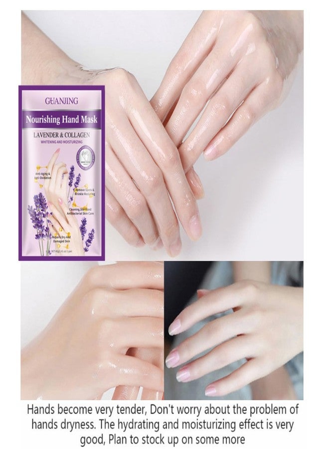 VolksRose Lavender Hand Mask Gloves - Overnight Hand Moisturizing Gloves for Dry Cracked Hands Repair, 5 Pairs Softening Spa Treatment for Rough Skin, Self Care Gifts Set for Women, Stocking Stuffers - Image 3
