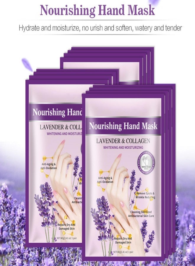 VolksRose Lavender Hand Mask Gloves - Overnight Hand Moisturizing Gloves for Dry Cracked Hands Repair, 5 Pairs Softening Spa Treatment for Rough Skin, Self Care Gifts Set for Women, Stocking Stuffers - Image 2