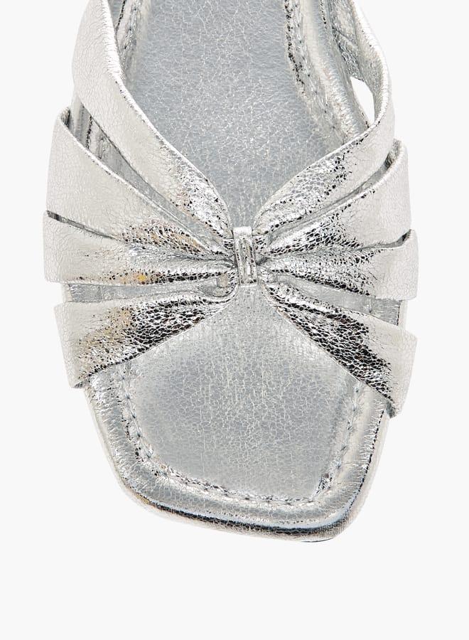 Celeste Women's Metallic Slip-On Flat Sandals - Image 4