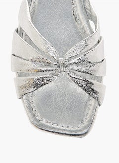 Celeste Women's Metallic Slip-On Flat Sandals  - Image 4