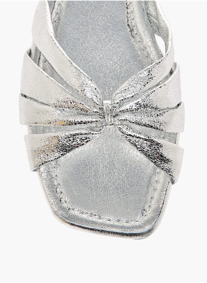 Celeste Women's Metallic Slip-On Flat Sandals  - Image 4