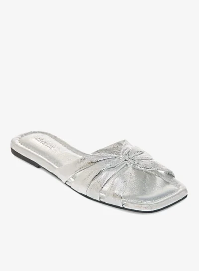 Celeste Women's Metallic Slip-On Flat Sandals