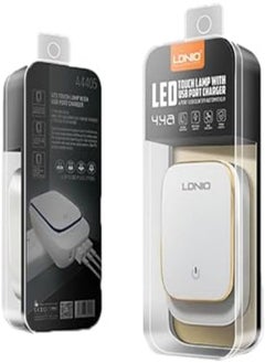 LDNIO A4405 Fast Wall Charger With Four USB Ports And Lightning Cable - White