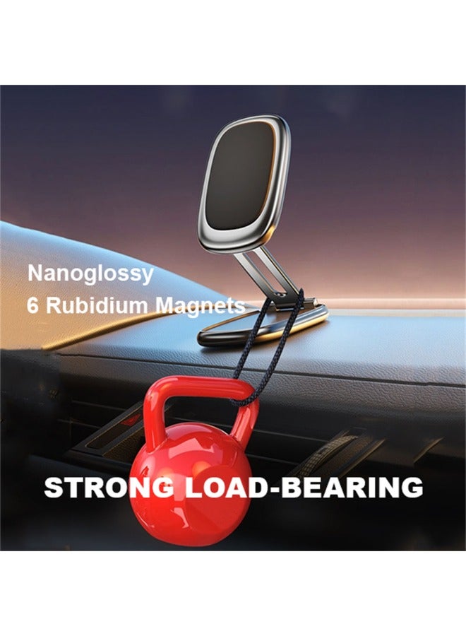 360° Rotating Magnetic Car Holder Foldable Car Phone Stand Stable Navigation Bracket Non-Slip Small Lightweight Adjustable For Car, Desktop, Bathroom - Image 5