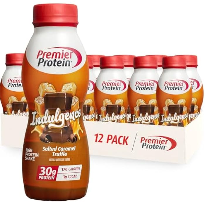 Premier Protein Shake INDULGENCE, Salted Caramel Truffle, 30g Protein, 170 Calories, 3g Sugar, 11.5 fl oz, 12 Pack (Packaging May Vary) - Image 1