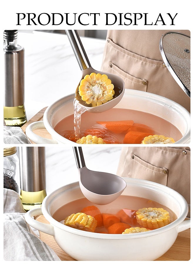 DUNISO 8Pcs Silicone Cooking Utensil Set Stainless Steel Kitchen Utensil Set with Holder Heat Resistant Nonstick Silicone Rubber Handle Cooking Tools Gadgets Spatula Set with Storage Organizer Stand Cookware Kitchenware Set - Image 3