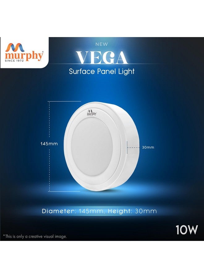 Murphy 10W Vega 3-in-1 Round LED Panel Color Changing Surface Light (Cool White/Warm White/Natural White, Pack of 8) - Image 4