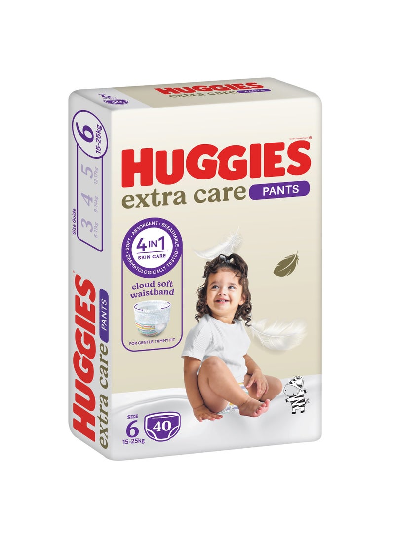 HUGGIES سراويل هجيز إكسترا كير للأطفال مقاس 6 15-25 كجم عبوة كبيرة - Image 2