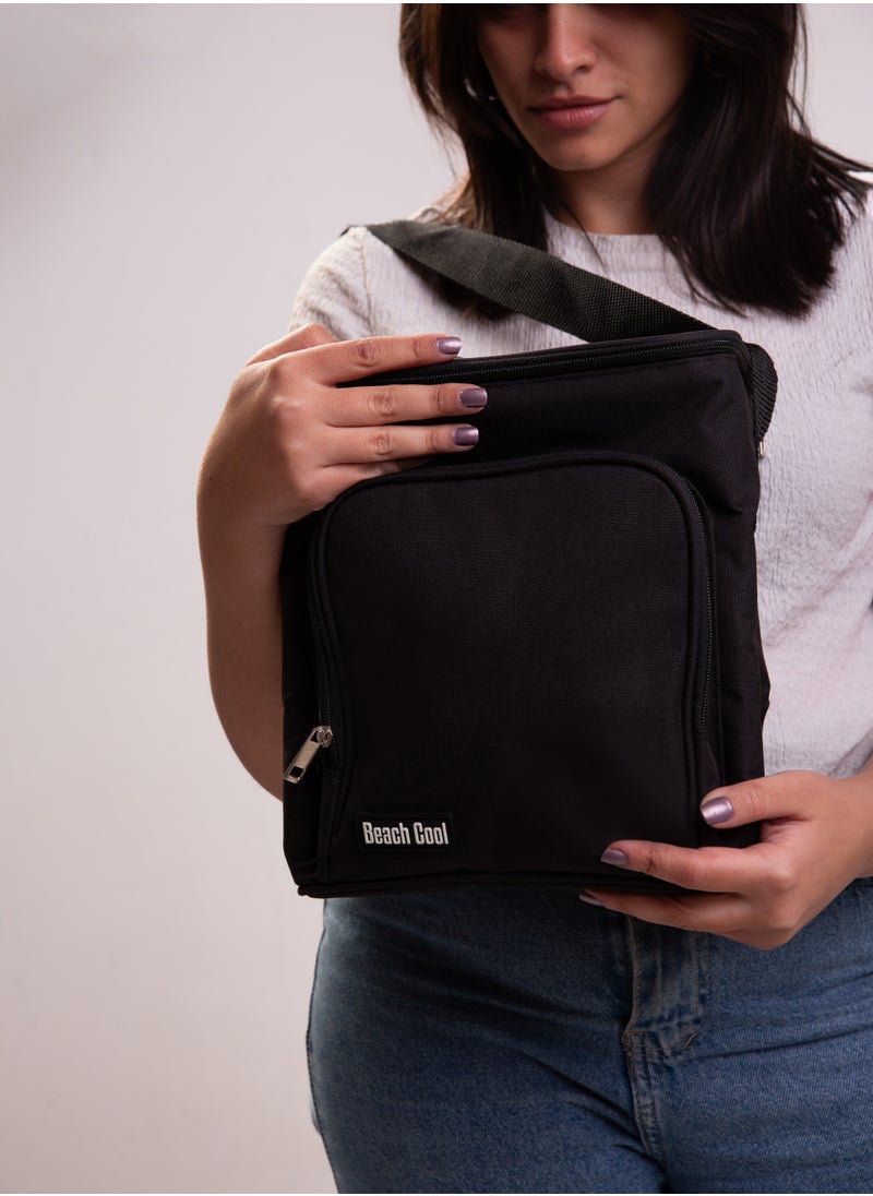 Generic Hot and Cold Lunch Bag - Padded and High Quality Material - Adjustable Strap - 10L - Black  - Image 2