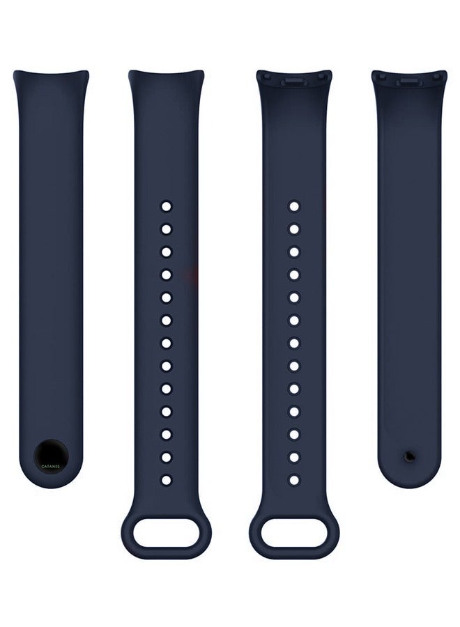 CATANES (for Mi Band 8and 9) Strap Soft Silicone Replacement Sport Wristband for Xiaomi Mi Band 8and 9 Watch Band Accessories for Women Men Dark Blue - Image 2