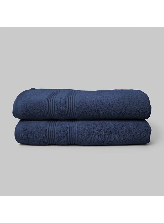 La'Marvel 2 Pieces Bath / Sheet / Pool Towel by La'Marvel, Estate Blue 550 GSM 100% Cotton Luxury Home Towels  - Image 1