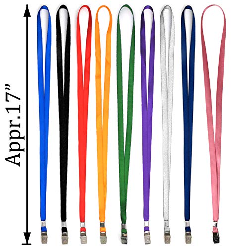 Bird Fiy 50 Pcs Nylon Cord Lanyard Bulldog Clip Deluxe Neck Lanyard for Id Cards/badges (Navy Blue) - Image 2