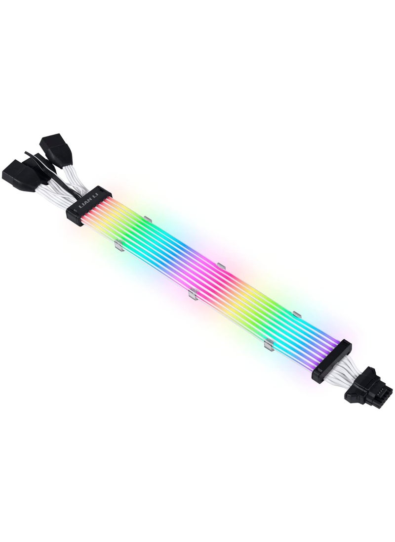 LIAN LI - Strimer Plus V2 12VHPWR (12+4 To 3x8 Pin) 8 Light Guides ARGB Extension Cable - Image 1