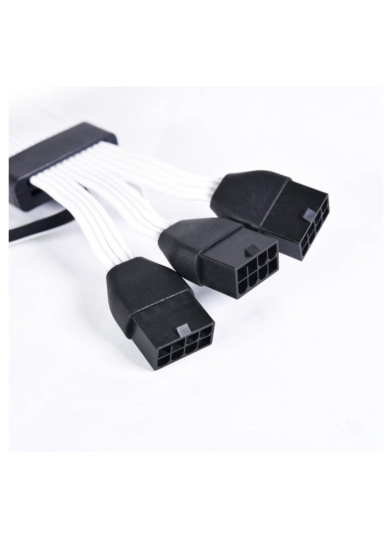LIAN LI - Strimer Plus V2 12VHPWR (12+4 To 3x8 Pin) 8 Light Guides ARGB Extension Cable - Image 1