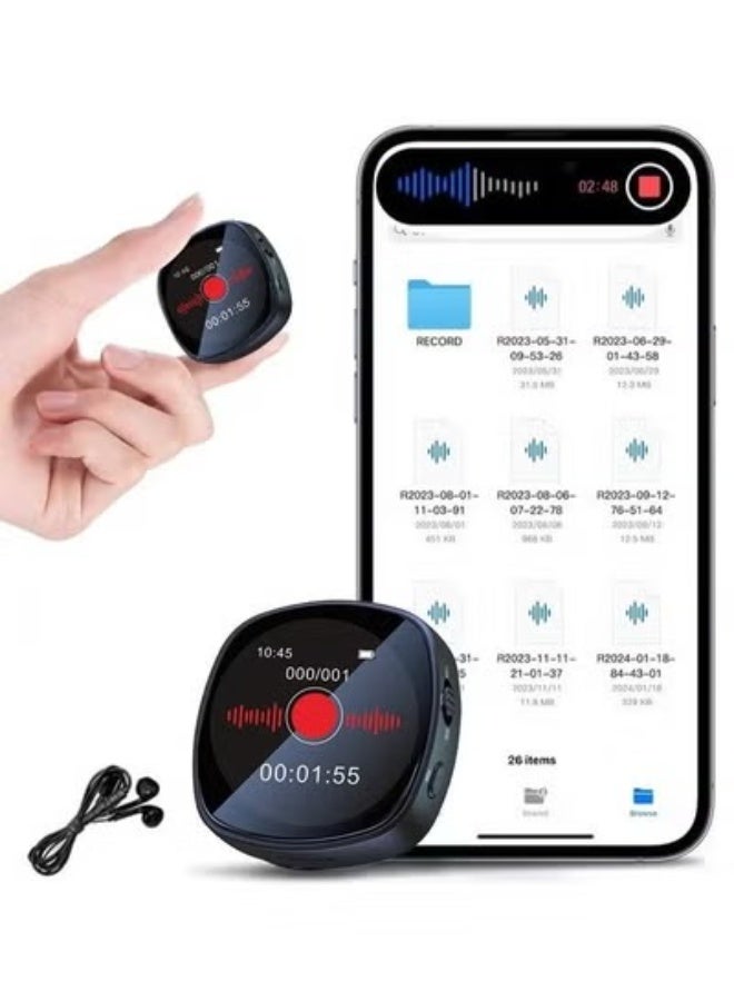 فورمور مسجل 64G مع شاشة عرض مشغل MP3 ، قدرة تسجيل 750 ساعة ، مسجل رقمي ، جهاز تسجيل صغير - Image 1
