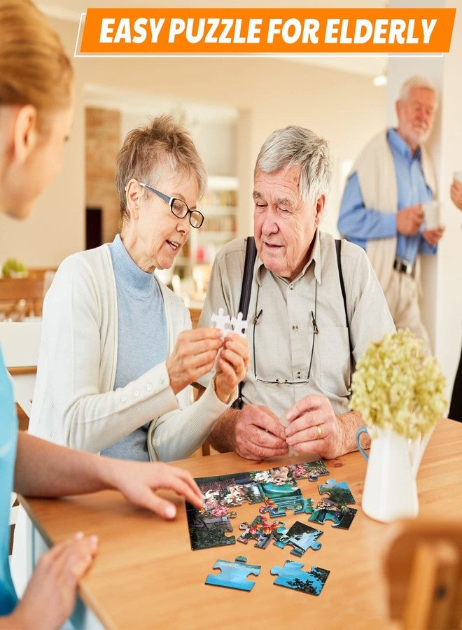 Kathfly 4 Pack 16 Large Jigsaw Puzzles Dementia Alzheimer's Products and Activities for Alzheimer's Cognitive Products Easy Puzzle for The Elderly Seniors with 1 Storage Bag, 4 Style(Classic) - Image 4