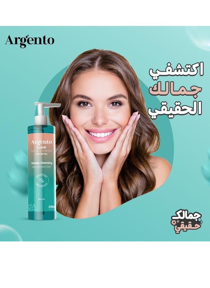 ARGENTO Argento Clear Facial Cleanser Skin Cleanser 400ml  - Image 2
