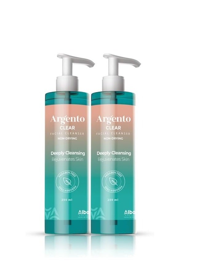 ARGENTO Argento Clear Facial Cleanser Skin Cleanser 400ml  - Image 1
