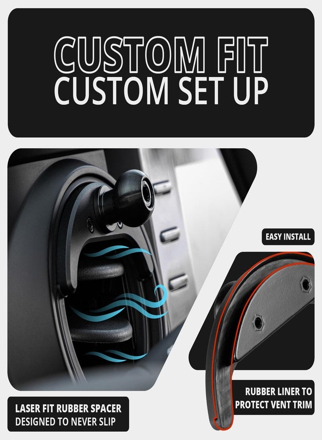 Tackform Link Vent Phone Mount Compatible with 2016-2023 Toyota Tacoma and 2014-2021 Toyota Tundra | Aluminum | Zero Slip, Anti-Scratch | Universal Holder Compatible with iPhone, Galaxy, More | Black - Image 5