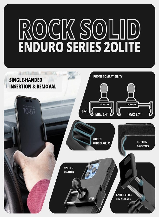 Tackform Link Vent Phone Mount Compatible with 2016-2023 Toyota Tacoma and 2014-2021 Toyota Tundra | Aluminum | Zero Slip, Anti-Scratch | Universal Holder Compatible with iPhone, Galaxy, More | Black - Image 3