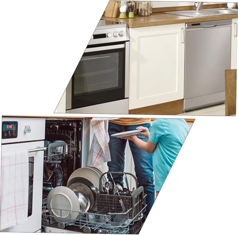 4 قطع من بكرات رف غسالة الصحون السفلي العالمية، عجلات بديلة متينة ومرنة - Image 5