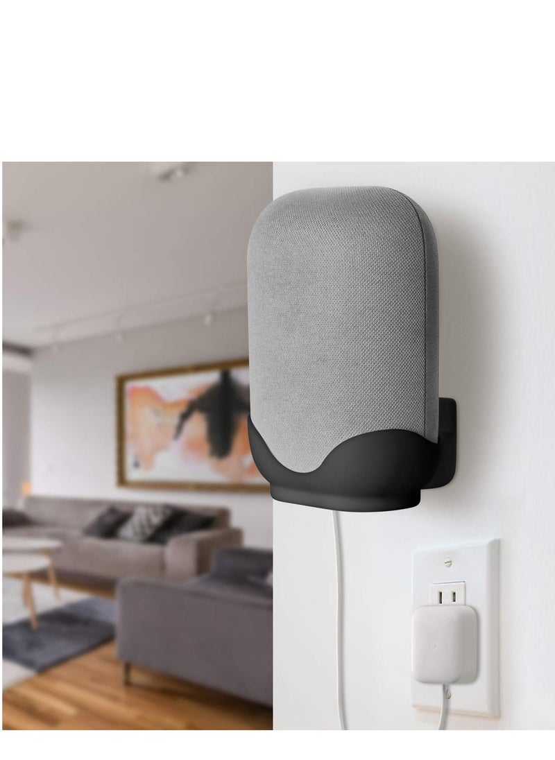 Y&D - 1 Pack White Outlet Nest Audio Wall Mount Holder Stand for Google Speaker,Space Saving & Stable Bracket Shelf in-Built Cable Management System, Easy Fast to Install - Image 1