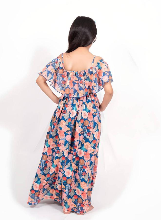 Maithili Printed A-Line Off Shoulder Maxi Dress - Image 4