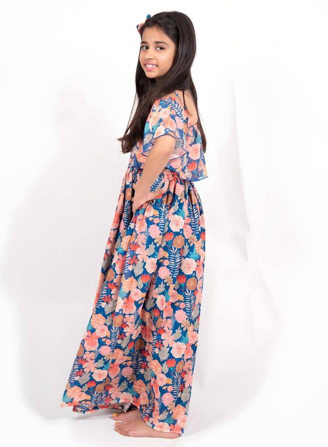 Maithili Printed A-Line Off Shoulder Maxi Dress - Image 3