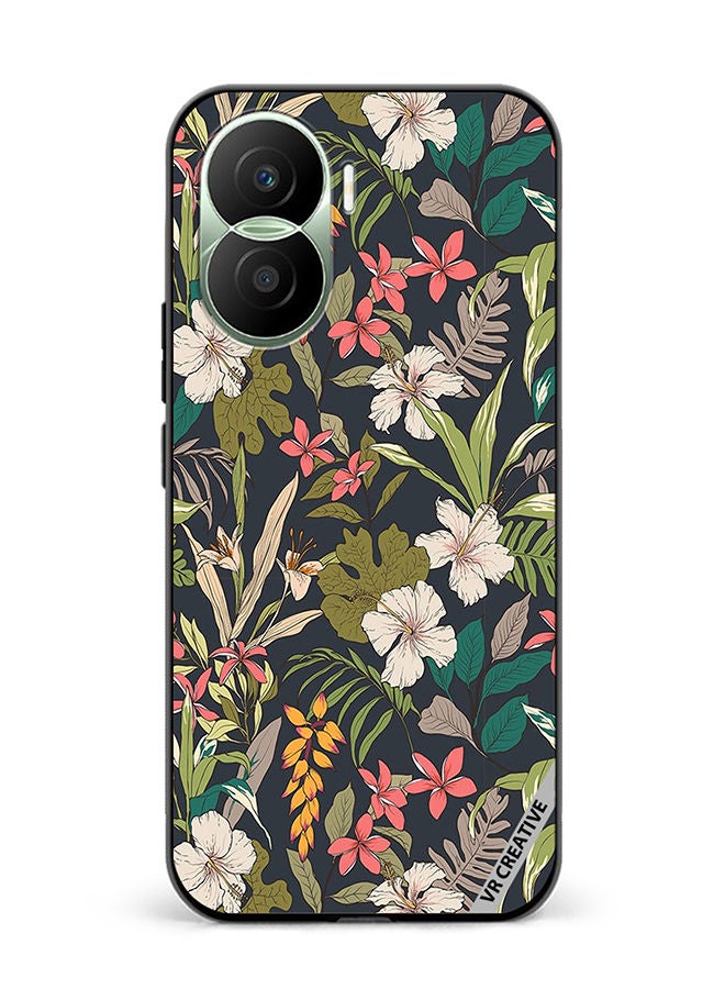 VR CREATIVE Protective Case Cover For Honor Play7T Pro Flower Design Multicolour - Image 1