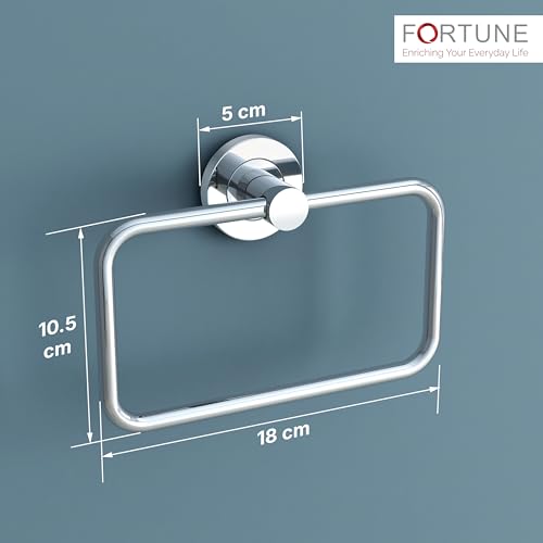 GARBNOIRE Stainless Steel Towel Ring, Napkin Ring, Towel Holder, Towel Hanger for Bathroom, Kitchen, Washbasin, Homes, Hotels- Chrome Finish (Pack of 1) - Image 3