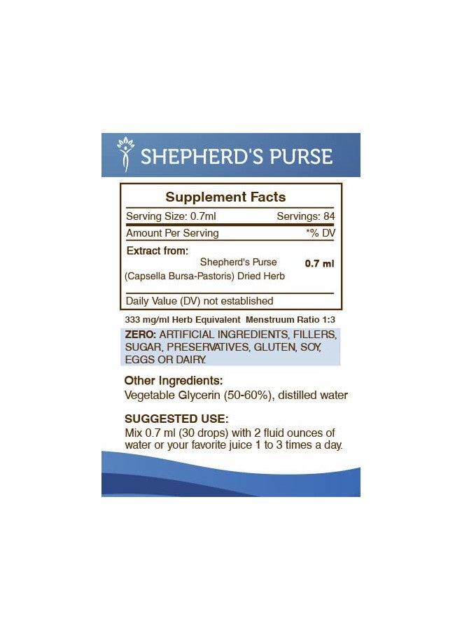 Secrets of the Tribe Secrets Ofthe Tribe Shepherd'S Purse Alcohol Free Liquid Extract Shepherd'S Purse Capsella Bursa Pas - Image 3