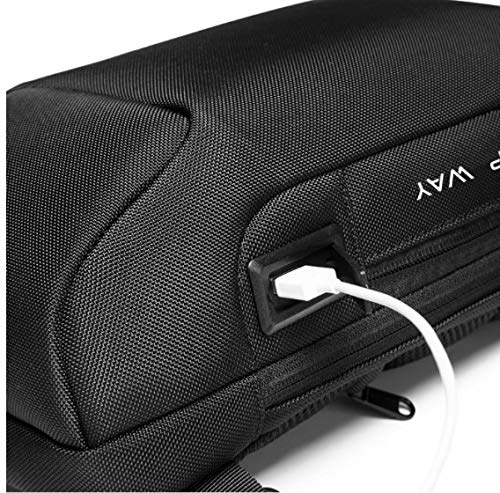 BANGE The Clownfish Sling Bags Water & Scratch Resistant Anti Theft Chest Crossbody Bags with USB Port fits up to 7.9 inches for Men and Women, (Black) - Image 3