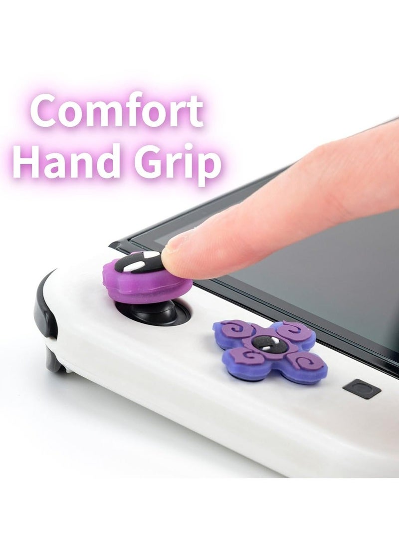 D-Pad on Caps Thumb Grips Set, Compatible with Nintendo Switch/OLED/Switch Lite, Cool Luminous 3D Soft Silicone ABXY ons Sticker Joystick Cover Caps - Image 5