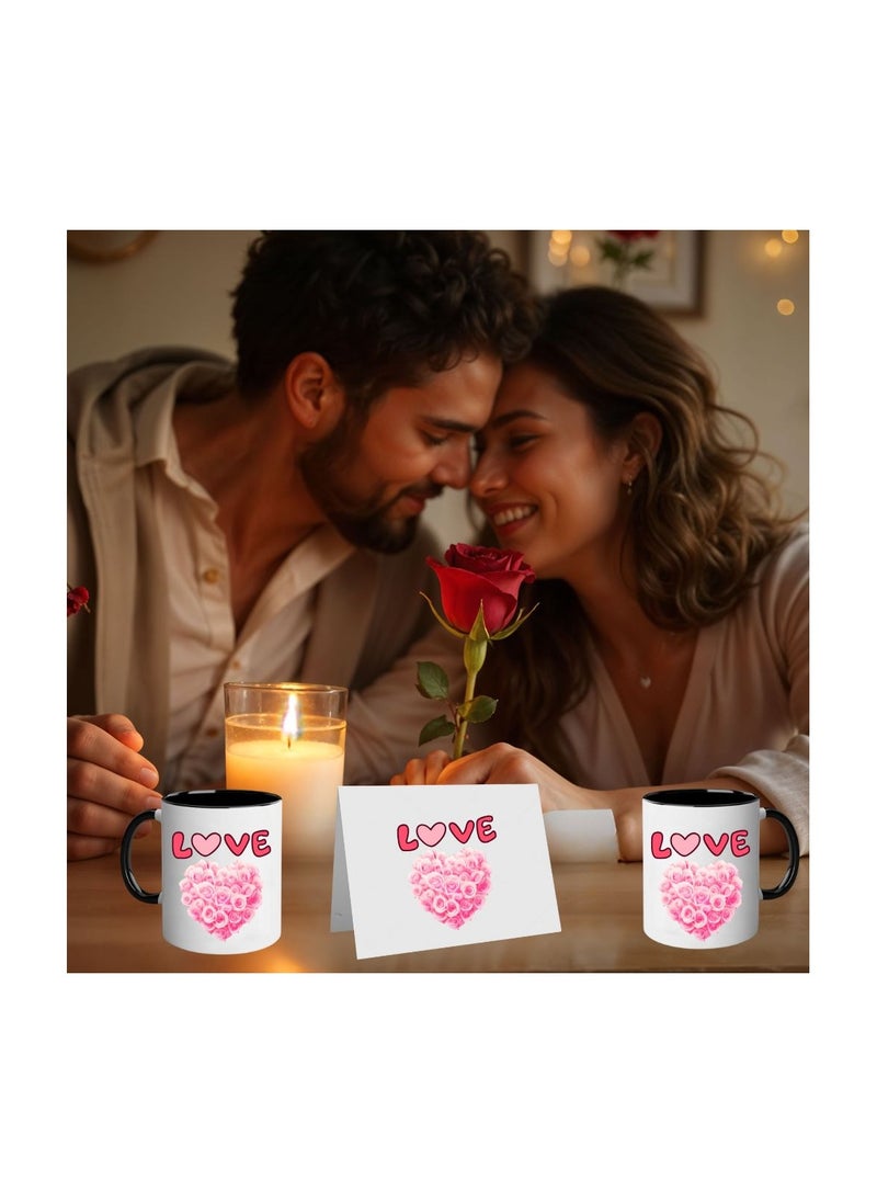 PRINTSHOP4ME - Valentine's Day Coffee Mug–Greeting Card For Your Loved One|Romantic Gift For Him&Her Ceramic Mug For Morning Coffee,Tea Or Hot Chocolate - Image 1