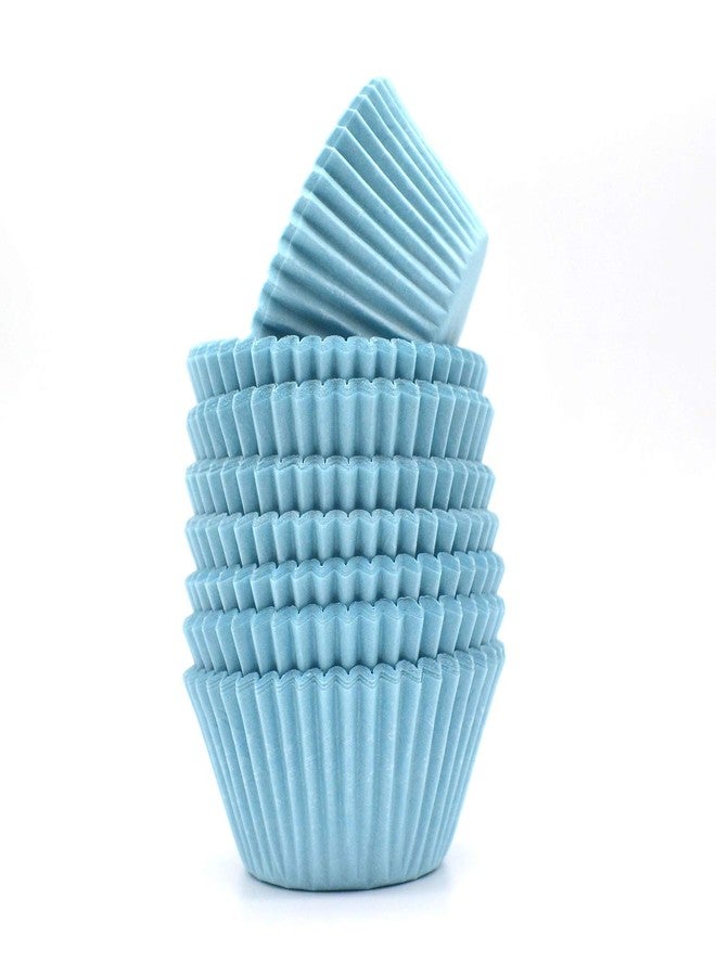 Mombake Premium Blue Greaseproof Cupcake Liners Muffin Paper Baking Cups Standard Sized, 200-Count - Image 3