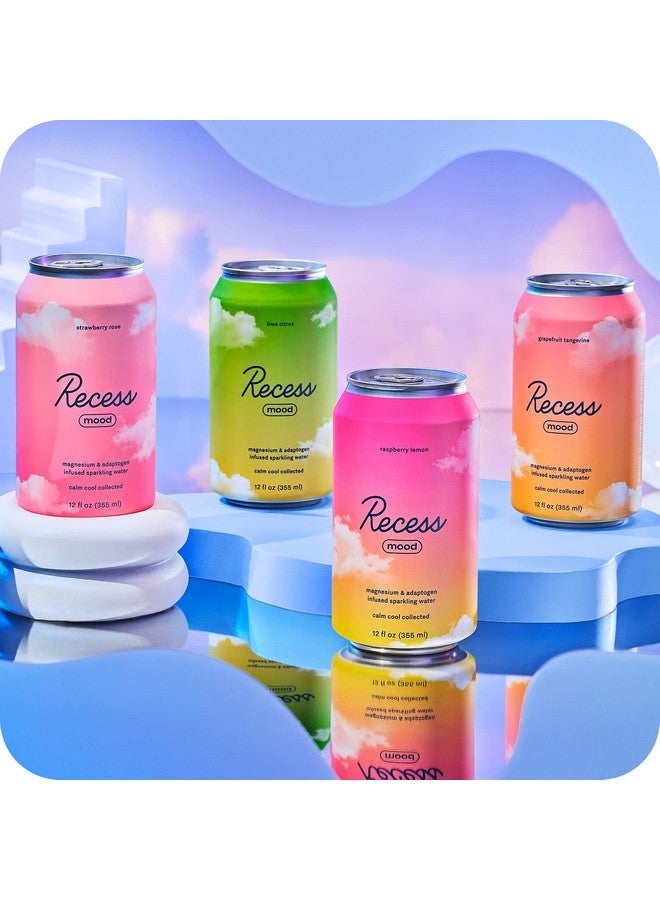 Recess Mood Magnesium & Adaptogen Drink, Relaxation Beverage, 12 ounce (Variety Pack, 12 pack) - Image 2