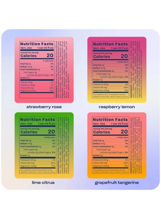 Recess Mood Magnesium & Adaptogen Drink, Relaxation Beverage, 12 ounce (Variety Pack, 12 pack) - Image 3