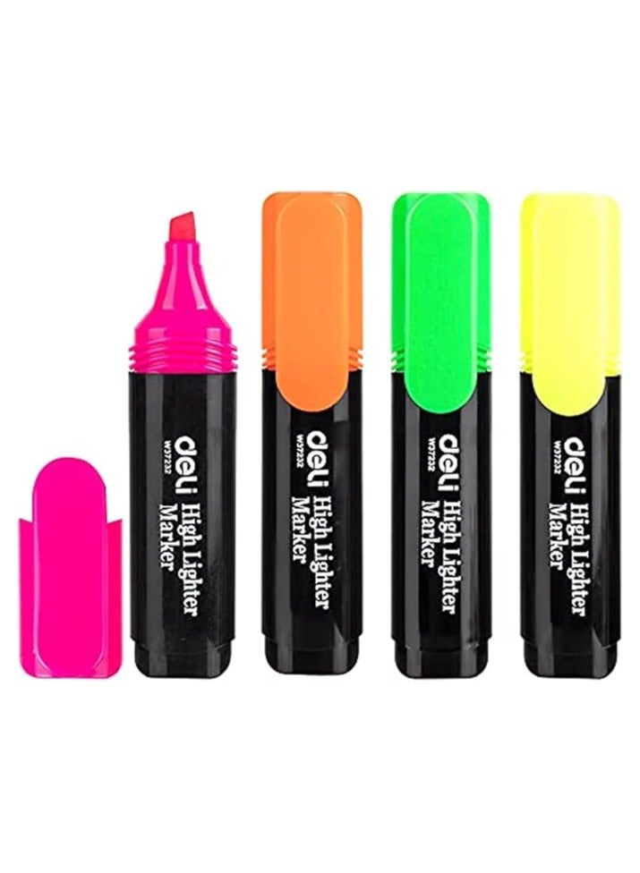 Deli Highlighter Set 4 Colors E37232 - Image 1