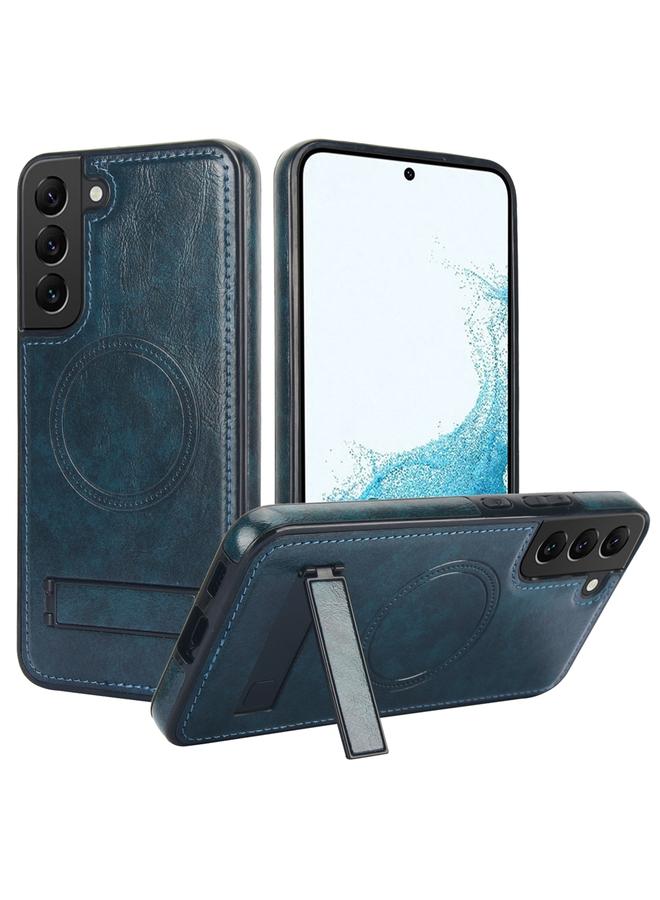 S-TOP Case For Samsung Galaxy S22 5G Retro Leather Invisible Stand MagSafe Phone Case - Image 1