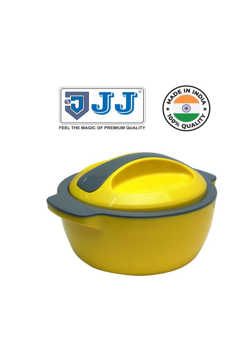 JJ - Casserole Mark-3500 Food Warmer Thermal Casserole Dish, Double Wall Insulated Serving Dishes with Lids, Thermal Food Storage Containers, Dishwasher Safe Yellow - Image 1