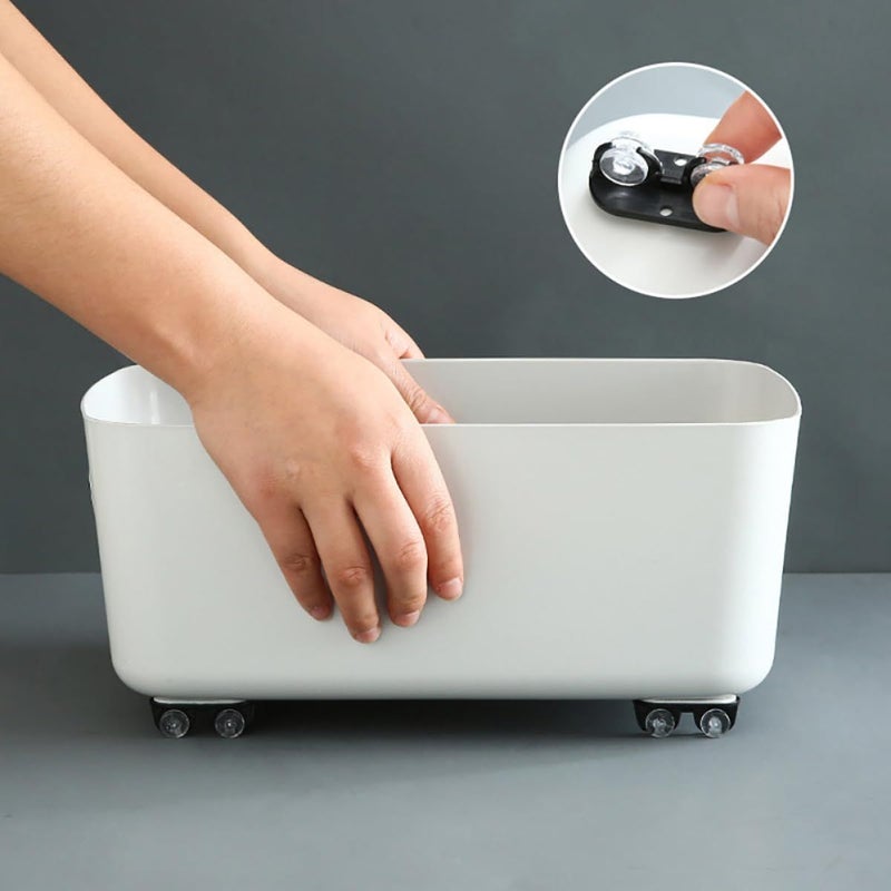 20Pcs Adhesive Mini Storage Bin Casters Non Swivel Sticky On Rollers Black - Image 5