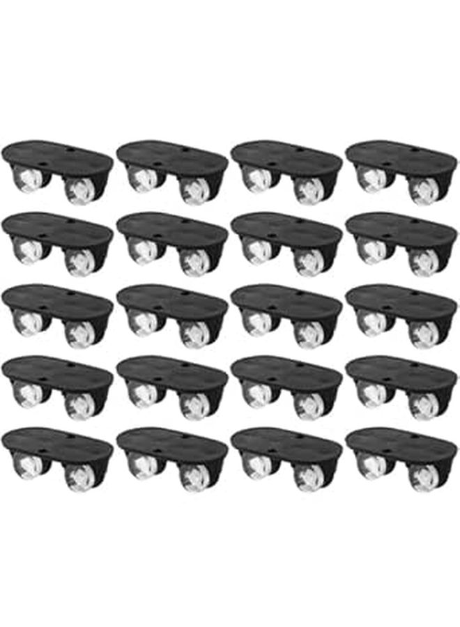 20Pcs Adhesive Mini Storage Bin Casters Non Swivel Sticky On Rollers Black - Image 1