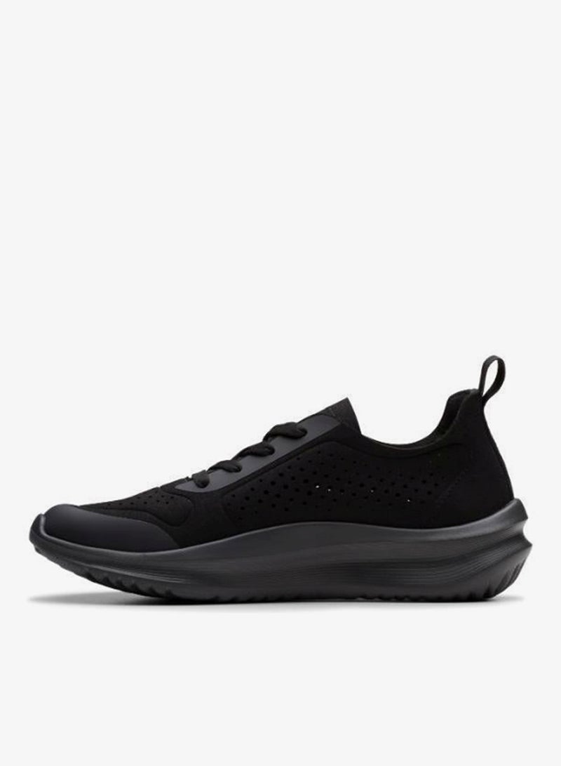 Clarks Solevana Tie Black lace-up trainers - Image 2
