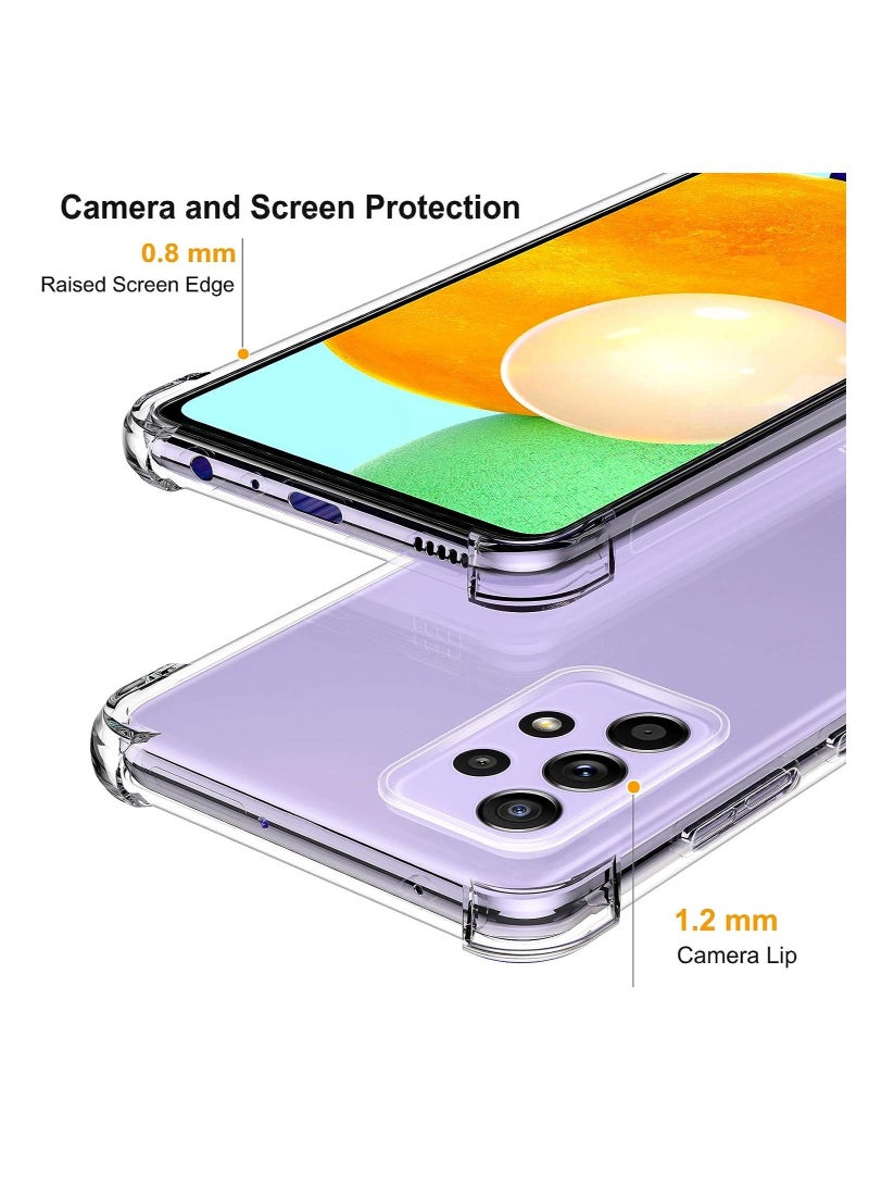 MUNTAQI Samsung Galaxy A73-5G Case Cover Protective Shock Absorption Bumper soft Transparent Case (Clear) - Image 2