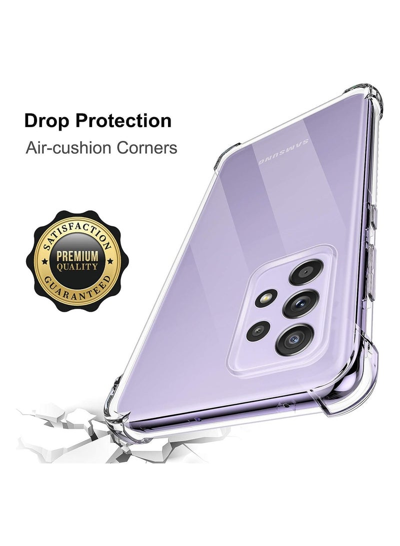 MUNTAQI Samsung Galaxy A73-5G Case Cover Protective Shock Absorption Bumper soft Transparent Case (Clear) - Image 5