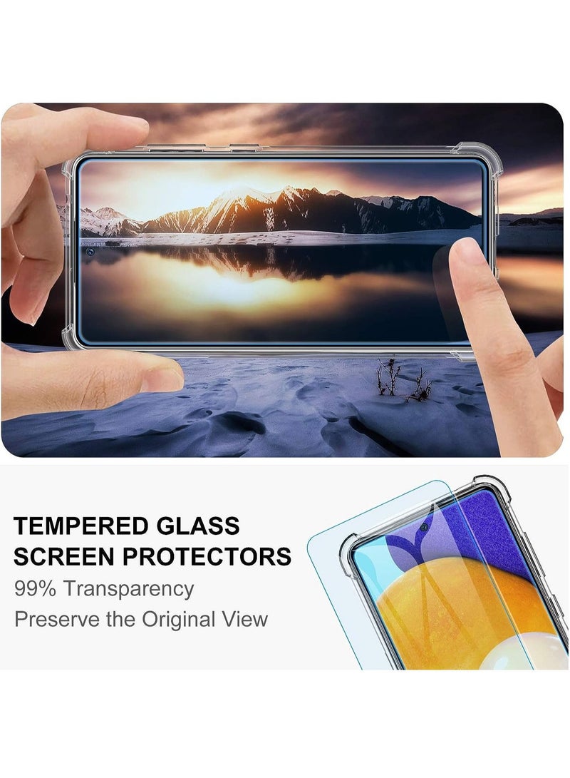 MUNTAQI Samsung Galaxy A73-5G Case Cover Protective Shock Absorption Bumper soft Transparent Case (Clear) - Image 4