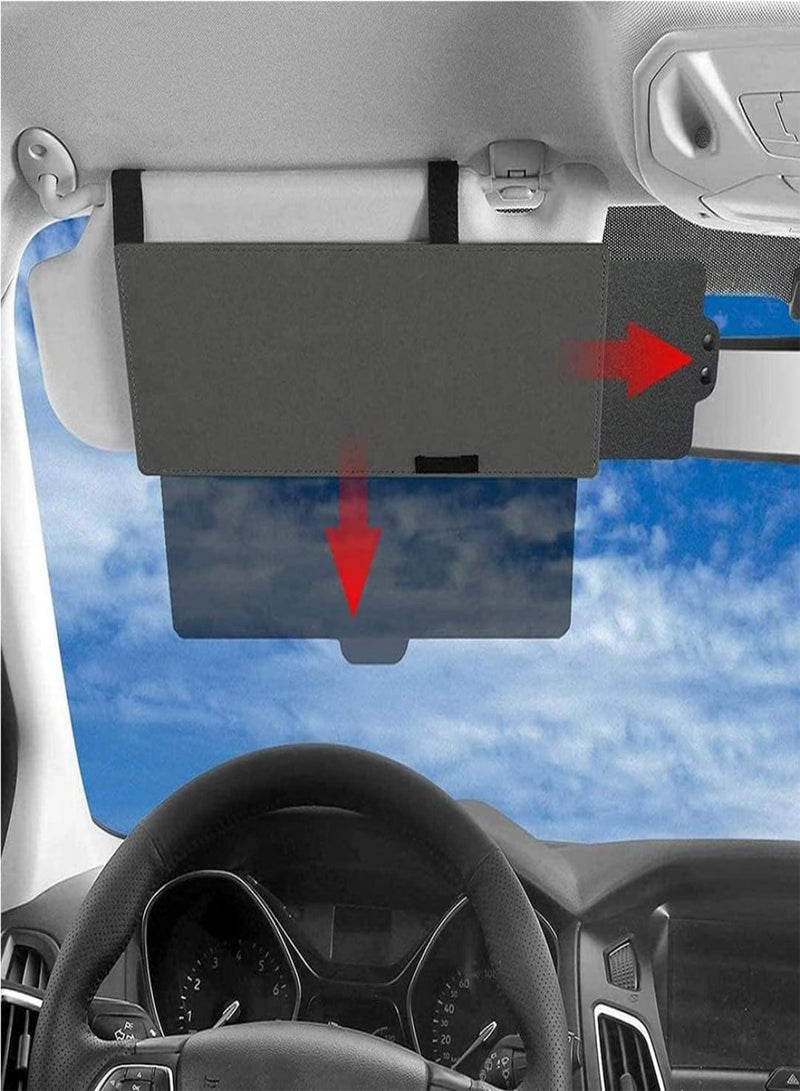 GGOOT Sun Visor Extension, Car Sun Protection, Anti-Glare Sun Visor, Extension Window Sun Visor, Car Accessories Interior for Front Seat Driver & Passenger (Transparent), Suitable for Home, Office, School - Image 1