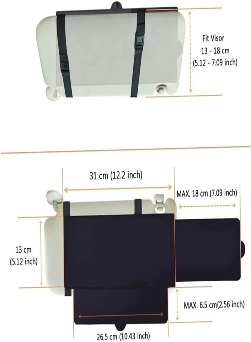 GGOOT Sun Visor Extension, Car Sun Protection, Anti-Glare Sun Visor, Extension Window Sun Visor, Car Accessories Interior for Front Seat Driver & Passenger (Transparent), Suitable for Home, Office, School - Image 3
