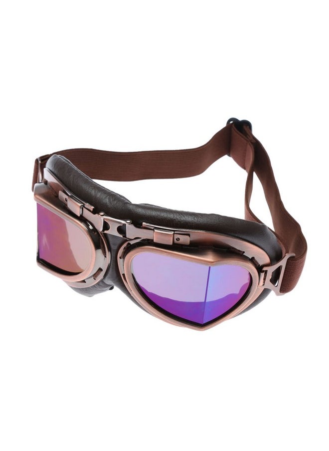 MUXSAM Vintage Motorcycle Goggles Atv Motocross Goggles Dirt Bike Racing Riding Off Road Scooter Glasses Windproof Dustproof Eyewear For Adults Men Women Copper Frame Colorful Lens  - Image 4